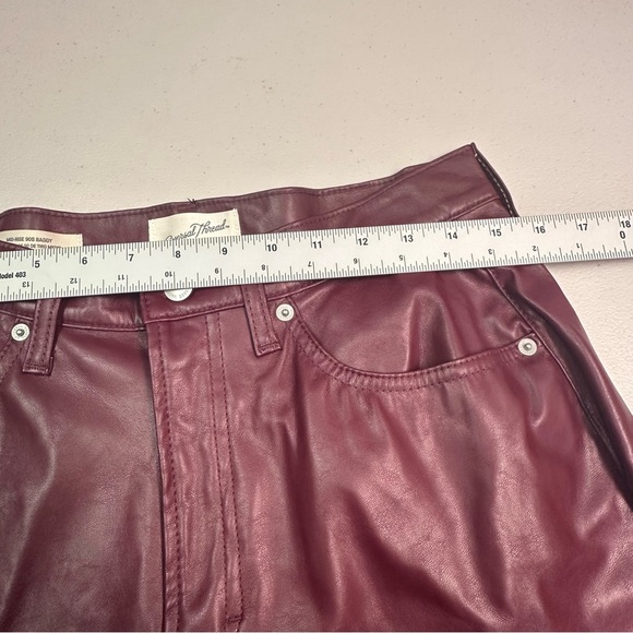 Universal Thread Women’s Burgundy Mid-Rise Baggy Pants Size 8 - Picture 4 of 6